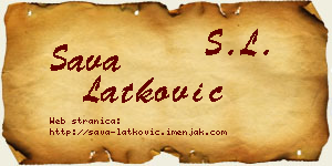 Sava Latković vizit kartica
